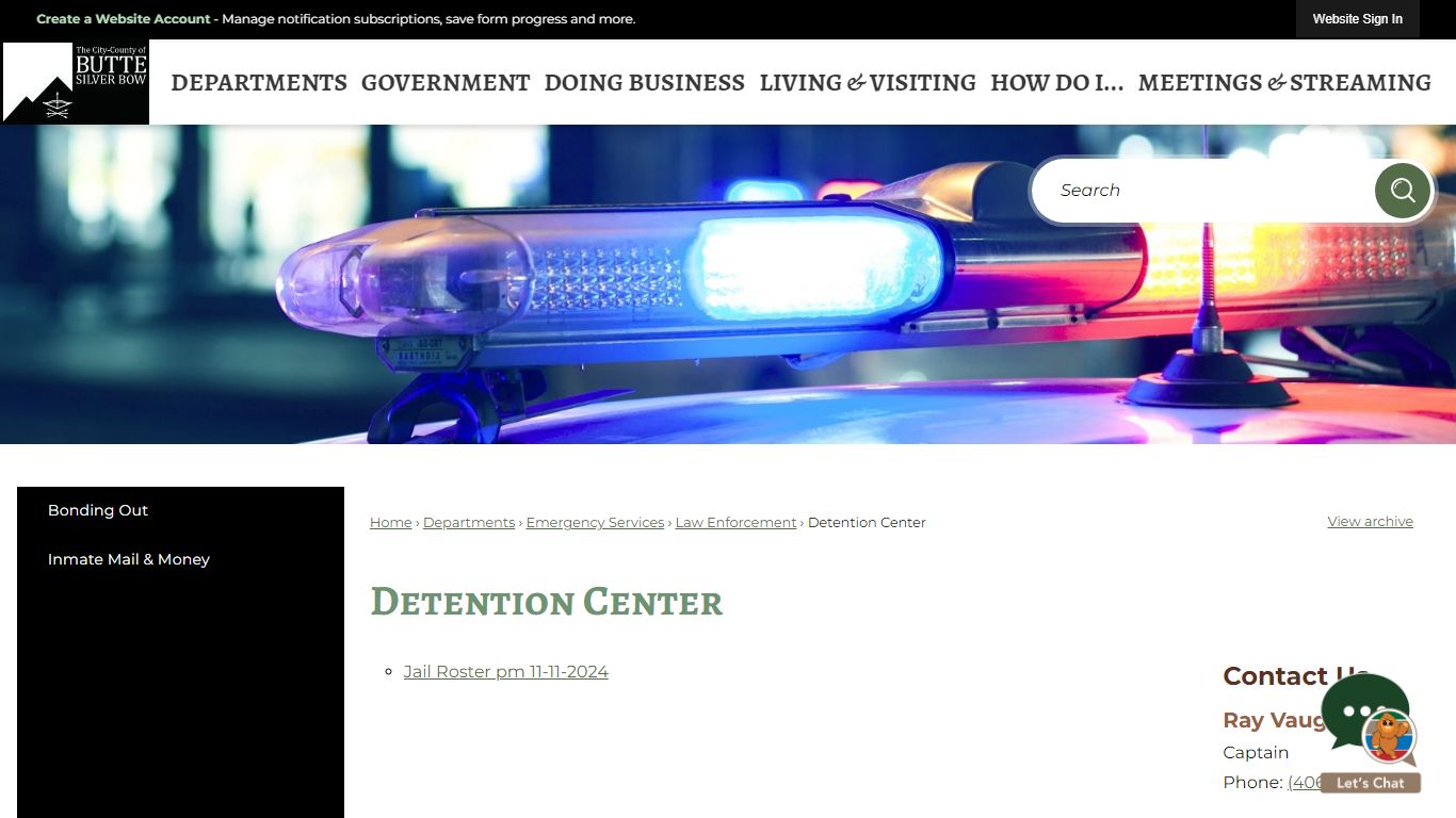 Detention Center | City and County of Butte-Silver Bow, MT